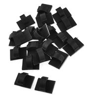 uxcell Self-Adhesive Mount Base for 0.4 inches Width Cable Ties, Black, 20 Piece