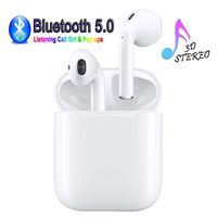 Bluetooth 5.0 Wireless Earbuds Headsets Bluetooth Headphones 【24Hrs Charging Case】3D Stereo IPX5 Waterproof Pop-ups Auto Pairing Fast Charging for Earphone Samsung Apple Airpods Sport Earbuds