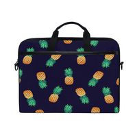ALAZA Cute Tropical Pineapple Navy Blue 15 15.6 inch Laptop Case Shoulder Bag Crossbody Briefcase Messenger Sleeve for Women Men Girls Boys with Shoulder Strap Handle, Back to School Gifts for Her Him