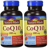 Nature Made, Naturally szmVN Orange CoQ 10 200 mg 140 Softgels (Pack of 2) NJplp