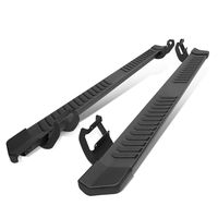 Pair Black 6 Inches Side Step Nerf Bar Running Boards for Ford F150 / Super Duty Crew Cab 15-19