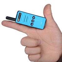 NKTECH Super Mini NK-M1 UHF 400-470MHz 16 Channels Ham Transceiver Two Way Radio Walkie Talkie 1200mAh 3.7V Li-ion Batteries Accessories Blue and Free Earpiece