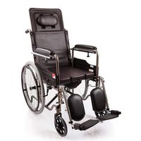 LBYMYB Wheelchair Travel Chair Portable Elderly Disabled Travel Cart Multi-Function Semi-Horizon Transport Folding Wheelchair Wheelchair