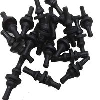 MuMu 100 PCS Black Fan Mounting Screws Rivets Silicone Rubber for PC Computer