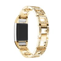for Fitbit Charge 2 Bands, Forthery Replacement Metal Adjustable Bracelet Bands for Fitbit Charge 2 Smart Watch (Gold)