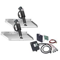 Lenco 12" x 12" Edgemount Trim Tab Kit w/Standard Tactile Switch Kit 12V