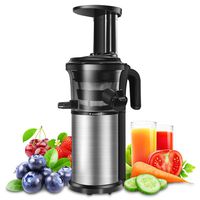 Slow Juicer, Sagnart Juicer Machine for Vegetables & Fruits, Portable Vertical Cold Press Juicer with Reversal Function, Masticating Juicer with Juice Jug and Brush. BPA-free