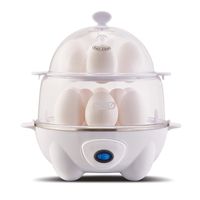 Dash DEC012WH Deluxe Rapid Egg Cooker: Electric, 12 Capacity for Hard Boiled, Poached, Scrambled, Omelets, Steamed Vegetables, Seafood, Dumplings & More White