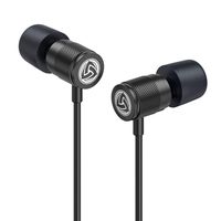 LUDOS Ultra Dark Earphones in-Ear Headphones, Crystal-Clear Audio, Balanced Highs and lows, New Memory Foam, Durable Cable, Earphones with Microphone