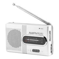 Yencoly AM/FM Radio, Universal Portable AM/FM Mini Radio Stereo Speakers Receiver Music Player Radio Adapter Radio