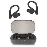 iLive IAEBTW59B Truly Wireless Bluetooth Earbuds, Sporty Hook, Charging Case, IPX Waterproof, Neon Yellow/Black