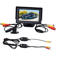 GBSELL 4.3 Inch TFT LCD Monitor + Car Reverse Rearview Back Up Camera Parking Wireless Kits