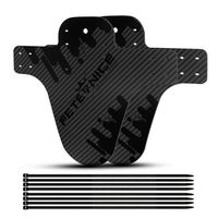 FETESNICE 2 Pcs Mountian Bike Fender,MTB Mudguard,Front and Rear Bicycle Fender,Fits 26", 27.5", 29", Plus Size and Fat Bike Wheel Sizes(Carbon Fiber Veins-Black)