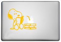 Snoopy Sticker MacBook Decal Air Pro Decal is a Snoopy Stickers Vinyl Decal. Laptop Sizes 11, 12, 13 and 15 inch. Looks Great with Your Snoopy Reading a Book Theme. Many Colors-Yellow