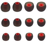 ALXCD Eartips for Sony in-Ear Headphone, (S/M/L) 6 Pair Silicone Replacement Ear Tips Cushion, Fit for Sony MDR XBA Series in-Ear Headset MDR-XB50AP XBA-H1 etc.[6 Pair](Black/Red)
