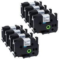 Label KINGDOM 8-PK Compatible with P-Touch Label Maker Tape(TZ251 TZe251 TZ-251), Black on White, 1" (0.94") x26.2 ft. (8m)