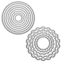 2 Packs Cutting Dies Stencil Metal Template Moulds, FineGood Embossing Tool for Card Making Scrapbooking DIY Album Paper