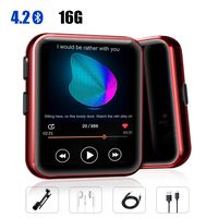 MP3 Player with Clip, Fizzo Portable Sports 16GB MP3 Player with Bluetooth 4.2, HiFi Sound Quality Music Player with FM Radio, Recorder and E-Book, 1.5" Full Touch Screen Mini MP3 Player for Sports