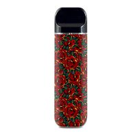 IT'S A SKIN Decal Vinyl Wrap for Smok Novo Pod System Vape Sticker Sleeve/red Gold Roses Tattoo