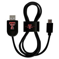 Texas Tech Red Raiders Micro USB Cable with QuikClip - Black