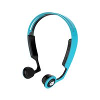Bone Conduction Headphones Wireless Bluetooth Stereo Headset Over Ear Sweatproof Earphone with Microphone for Sports (Black+Blue)