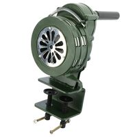 Homend Clamp Mount Handheld Air Raid Siren, 110db Hand Loud Crank Operated Air Raid Siren Home Self Protection Security Alarm Siren Aluminum Alloy Crank (110DB Clamp Mount)