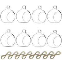 Nuptio 8 Pcs 3.15"/ 8cm Hanging Glass Tealight Holder Globe Plant Terrariums Glass Orbs Air Plants Tea Light Candle Holders Home Decor Indoor Outdoor Garden (Without 2 Holes, 6 Pcs + 2 Pcs)