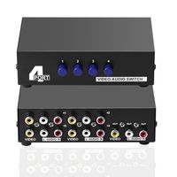 SIENOC 4 Port Input 1 Output Video Audio AV RCA Switch Switcher Selector Box (4 Port Video Audio Switch)