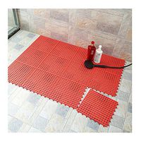 GHHZZQ Bathroom Rugs Splice Non-Slip Massage PVC Foot Pad Kindergarten Shower Stall Mat, 0.8 cm Thick, 30x30cm, 3 Pieces (Color : Red, Size : 16pcs)