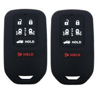 Coolbestda 2Pcs Rubber 6Buttons Smart Key Remote Fob Cover Case Skin Jacket Keyless Protector Bag for 2014 2015 2016 Honda Odyssey EXL KR5V1X