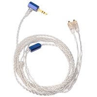 Light Harmonic Detachable Replacement Earphone Cable. MMCX Connection 3.5mm TRS Single-Ended Silver Plated 6N OFC Copper Cable in 1.2m Length.