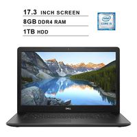 Dell Inspiron 17 3780 17.3 Inch FHD Laptop (Intel Core i5-8265U up to 3.9 GHz, 8GB RAM, 1TB HDD, Intel UHD Graphics 620, DVD, Bluetooth, WiFi, HDMI, Windows 10) (Renewed)