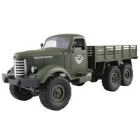 Littleice JJRC Q60 RC Truck 1/16 2.4GH Remote Control 6WD Tracked Off-Road Military Truck Car RTR Toy for Kids (Green)