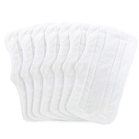 Fushing 7Pcs Steam Mop Pads, Washable Microfiber Cleaning Steamer Mop Replacement Pads for Shark Light and Easy Steam Mop Steam Cleaners S3101 S3101n2 S3250 S3251 SK460 SK410 SK435CO SK140 SK141,White