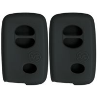 Keyless2Go New Silicone Cover Protective Case for Smart Prox Keys with FCC HYQ14AAB - Black - (2 Pack)