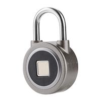 Anti-Theft Padlock, Fingerprint Smart Keyless Waterproof Lock APP Control Waterproof Security Padlock Black Door Luggage Lock