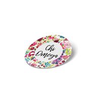 Chi Omega Sorority Water Color Flowers Floral Sticker Decal Laptop Water Bottle Car Chi O (Circle)