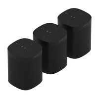 Three Room Set with all-new Sonos One - Smart Speaker with Alexa voice control built-In. Compact size with incredible sound for any room. (Black)