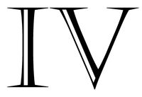 hBARSCI IV - Roman Numerals Vinyl Decal - 5 Inches - for Cars, Trucks, Windows, Laptops, Tablets, Outdoor-Grade 2.5mil Thick Vinyl - Black