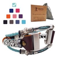 Smatiful Charge 3 Bands with Paper Case and Carrying Bag for Boys Girls, Adjustable Replacement Watches Band with Metal Clasp for Fitbit Brand Charge 3 HR Fitness, Green Mint (Teal)