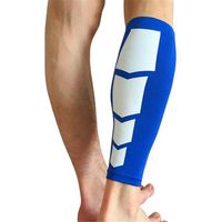 Elaco Sports Leg Calf Leg Brace Support Stretch Sleeve Compression Exercise (M, Blue)