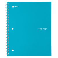 Five Star Spiral Notebook, 1 Subject, Wide Ruled Paper, 100 Sheets, 10-1/2" x 8", Color Selected For You (05238)