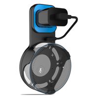 F-Security Outlet Wall Mount Hanger Stand for Echo Dot 2nd Generation,Saving Space of Kitchen/Living Room/Study / Bedroom Without Messy Wires and Screws - Black