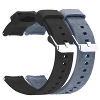 RuenTech Compatible for Fossil Gen 4 Venture HR 18mm Silicone Replacement Sport Straps Soft Wristbands for Fossil Q Venture Gen 4 and Gen 3 Smartwatch (Black&Gray)