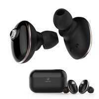 Wireless Earbuds, True Wireless Earbuds Stereo Bluetooth Headphones, Mini Charging Box Bluetooth 4.2 in-Ear Headset for iPhone, ipad, Android Smartphones, Laptop (Black)