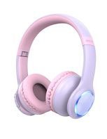 Mpow CH9 Kids Headphones Bluetooth 5.0 LED Light, 14Hours Playing Wireless Foldable Headset w/Mic, Volume Limited 85dB-95dB for PC/Cellphone/TV/School