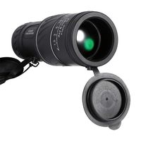 BeTyd Outdoor 40x60 Clarity HD Vision Pocket Telescope Monocular Telescope Low Level Night Vision Green Film Optics Telescope (Color : Black)