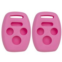 Keyless2Go Silicone Cover Protective Case for 4 Button Remote Keys KR55WK49308 MLBHLIK-1T OUCG8D-380H-A - Pink (2 Pack)