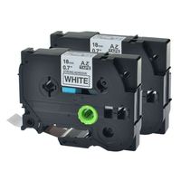 NineLeaf 2 Pack Compatible for Brother P-Touch Extra Strength TZe Label Tape TZe-S241 TZ-S241 Black Print on White Laminated TZ Tape (3/4" x 26.2' 18mm x 9m) PT-D400 PT-D400AD PT-D400VP PT-D450