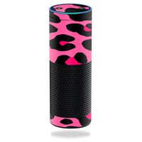 MightySkins Skin Compatible with Amazon Echo - Pink Leopard | Protective, Durable, and Unique Vinyl Decal wrap Cover | Easy to Apply, Remove, and Change Styles | Made in The USA